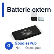 Batterie externe personnalisable 4000 mAh à logo lumineux - Light - Miniature 1