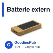 Batterie externe solaire personnalisable 8000 mAh en bambou avec logo - Solaire - Miniature 2