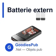 Batterie externe personnalisable 10000 mAh à écran LED avec logo - Nolu - Miniature 1