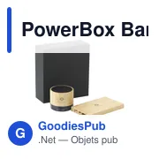 Coffret cadeau PowerBox Bamboo personnalisable avec logo - Miniature 2
