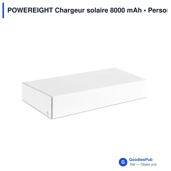 Clé USB personnalisable avec logo pour entreprises - Powerbank solaire 8000 mAh - Image 7