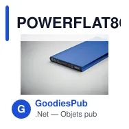 POWERFLAT8C Powerbank 8000 mAh - Miniature 8