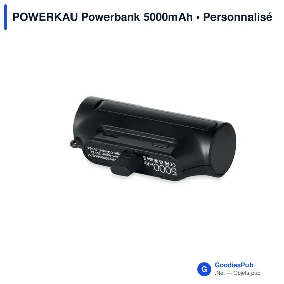 Powerbank personnalisable 5000mAh avec logo - POWERKAU - Image 2