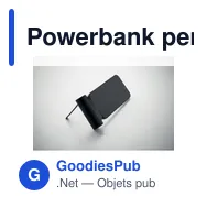 Powerbank personnalisable 5000mAh avec logo - POWERKAU - Miniature 3