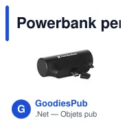 Powerbank personnalisable 5000mAh avec logo - POWERKAU - Miniature 5