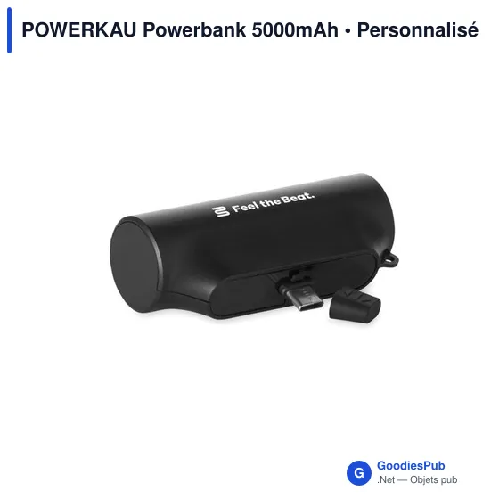 Powerbank personnalisable 5000mAh avec logo - POWERKAU - Image 5