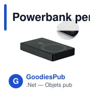 Powerbank personnalisable 10 000 mAh avec logo - POWERMAG - Miniature 1