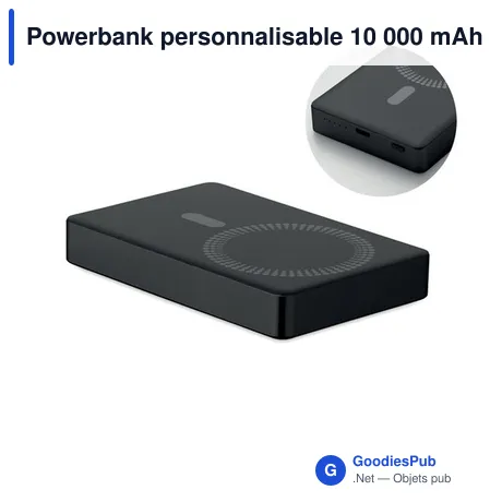 Powerbank personnalisable 10 000 mAh avec logo - POWERMAG