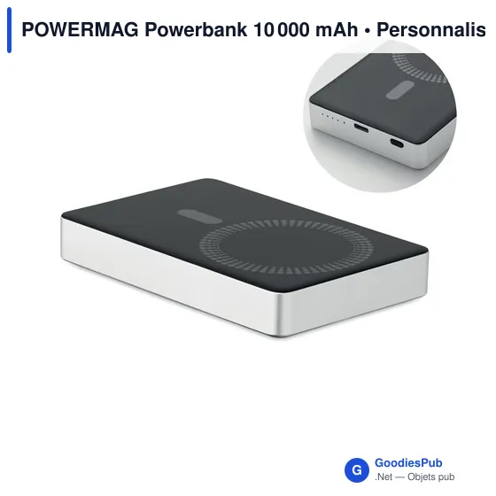 Powerbank personnalisable 10 000 mAh avec logo - POWERMAG - Image 8