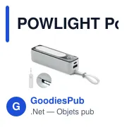 POWLIGHT Powerbank 5000 mAh avec COB - Miniature 1