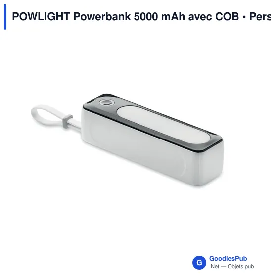 POWLIGHT Powerbank 5000 mAh avec COB - Image 3