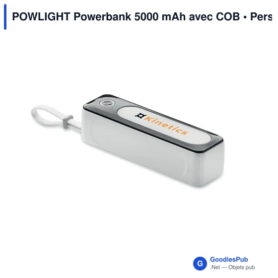 POWLIGHT Powerbank 5000 mAh avec COB - Image 4