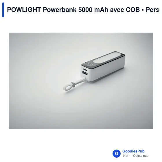 POWLIGHT Powerbank 5000 mAh avec COB - Image 5