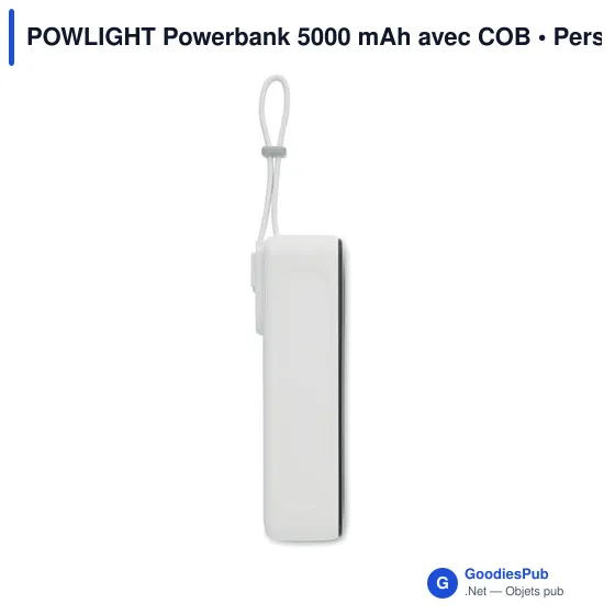 POWLIGHT Powerbank 5000 mAh avec COB - Image 8