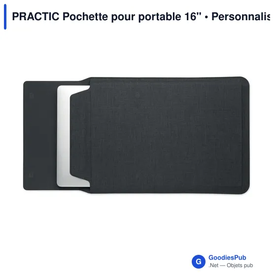 Pochette pour portable personnalisable 16" avec logo - PRACTIC - Image 3