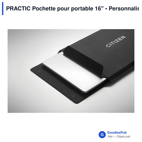 Pochette pour portable personnalisable 16" avec logo - PRACTIC - Image 5