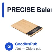 PRECISE Balance de cuisine bambou ABS - Miniature 1