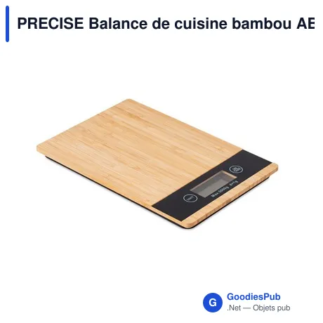 PRECISE Balance de cuisine bambou ABS