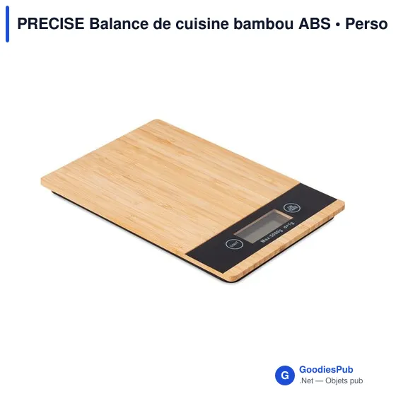 PRECISE Balance de cuisine bambou ABS - Image 1