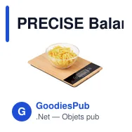PRECISE Balance de cuisine bambou ABS - Miniature 3