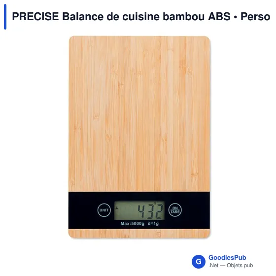 PRECISE Balance de cuisine bambou ABS - Image 4