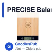 PRECISE Balance de cuisine bambou ABS - Miniature 6