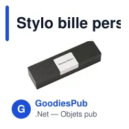 Stylo bille personnalisable Princeton avec logo en métal - Miniature 1