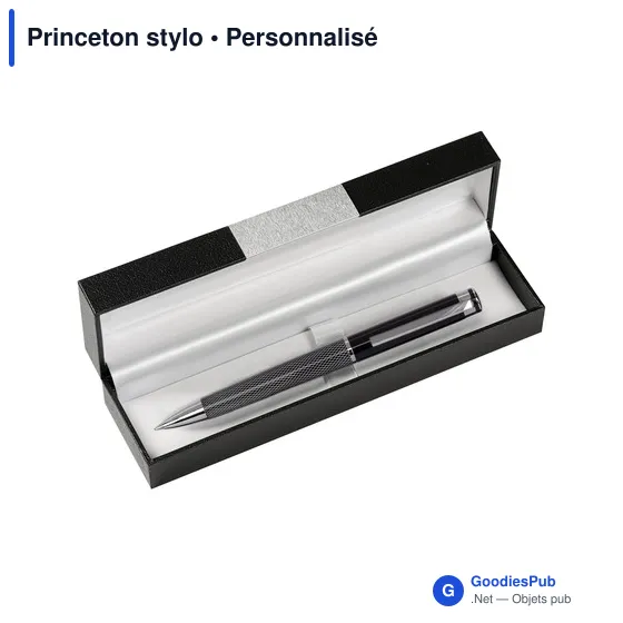 Stylo bille personnalisable Princeton avec logo en métal - Image 2