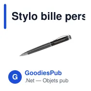 Stylo bille personnalisable Princeton avec logo en métal - Miniature 3