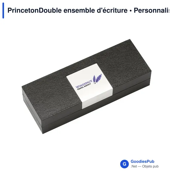 Ensemble d'écriture personnalisable PrincetonDouble avec logo - Image 1