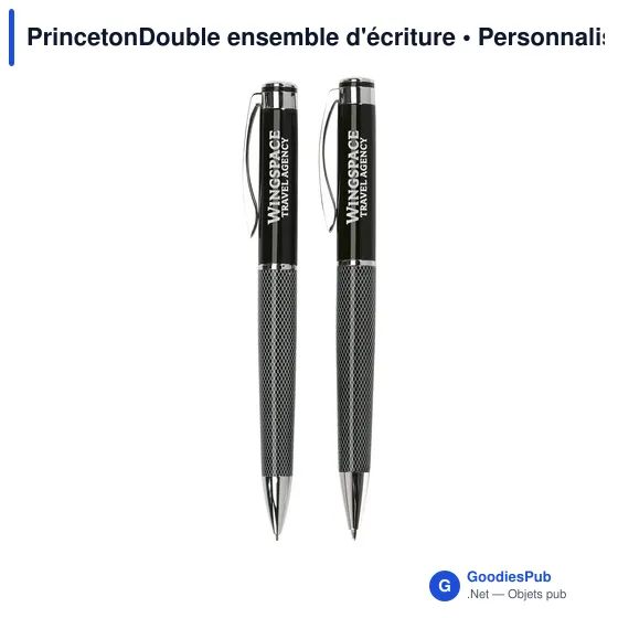 Ensemble d'écriture personnalisable PrincetonDouble avec logo - Image 3