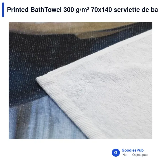 Serviette de bain personnalisable avec logo - Printed BathTowel 300 g/m² - Image 3