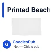 Serviette de plage personnalisable avec logo - Printed BeachTowel 300 g/m² - Miniature 2