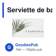Serviette de bain personnalisable avec logo - Printed RPET BathTowel - Miniature 1