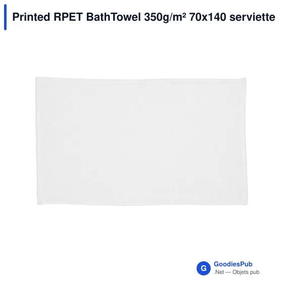 Serviette de bain personnalisable avec logo - Printed RPET BathTowel - Image 2
