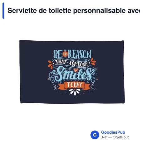 Serviette de toilette personnalisable avec logo - Printed Towel 300 g/m²