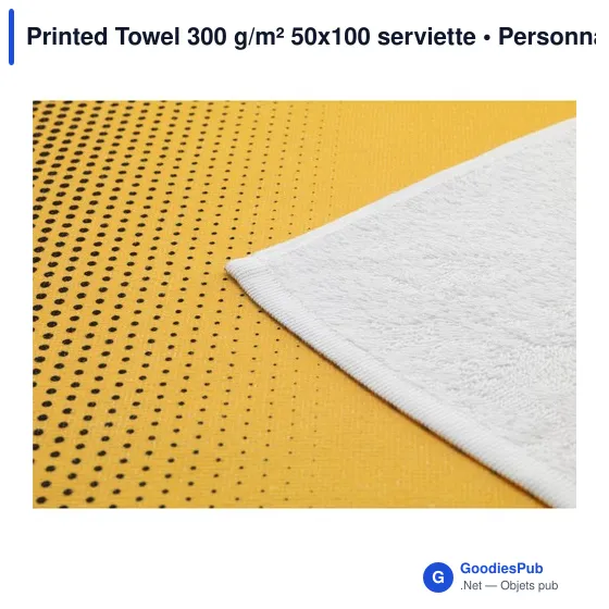 Serviette de toilette personnalisable avec logo - Printed Towel 300 g/m² - Image 3