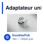 Adaptateur universel personnalisable SKROSS® PRO 3 pôles avec logo - Miniature 11