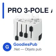 Adaptateur universel personnalisable SKROSS® PRO 3 pôles avec logo - Miniature 8