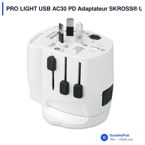 Adaptateur universel personnalisable SKROSS® Pro Light USB 30W avec logo - Image 4