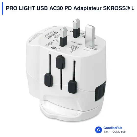 Adaptateur universel personnalisable SKROSS® Pro Light USB 30W avec logo - Image 5