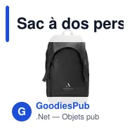 Sac à dos personnalisable ProActive GRS Recycled Backpack avec logo - Miniature 1