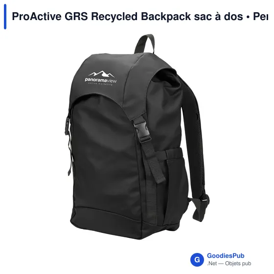 Sac à dos personnalisable ProActive GRS Recycled Backpack avec logo - Image 2