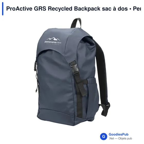 Sac à dos personnalisable ProActive GRS Recycled Backpack avec logo - Image 11
