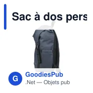 Sac à dos personnalisable ProActive GRS Recycled Backpack avec logo - Miniature 12