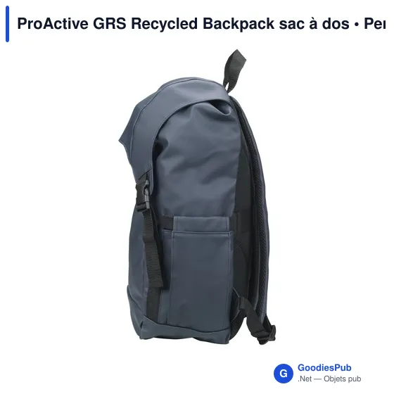 Sac à dos personnalisable ProActive GRS Recycled Backpack avec logo - Image 12