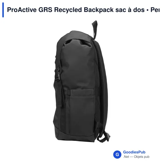 Sac à dos personnalisable ProActive GRS Recycled Backpack avec logo - Image 3