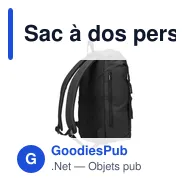 Sac à dos personnalisable ProActive GRS Recycled Backpack avec logo - Miniature 4