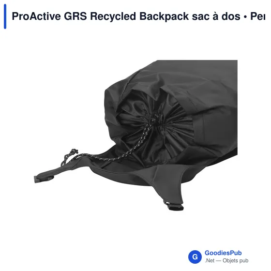 Sac à dos personnalisable ProActive GRS Recycled Backpack avec logo - Image 5