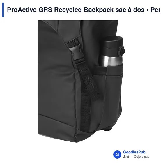 Sac à dos personnalisable ProActive GRS Recycled Backpack avec logo - Image 6